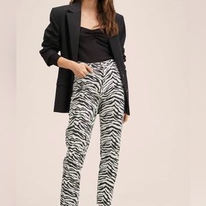 Mango zebra print jeans